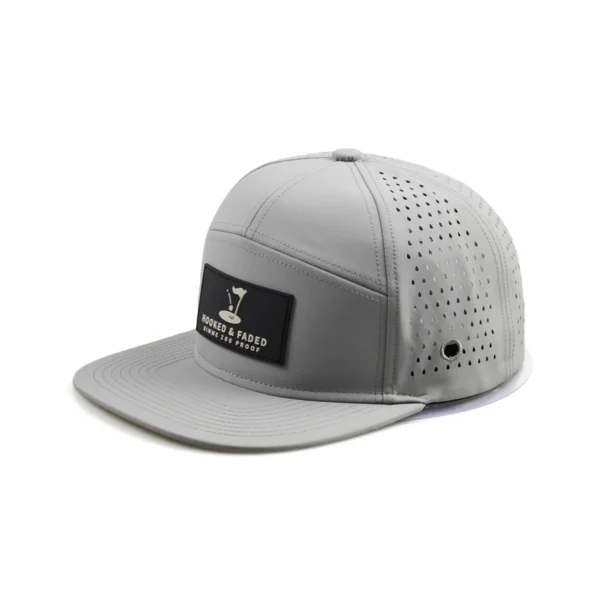 Perforated Hat Waterproof Nylon Rope Snapback Cap Trap Waterproof Polyester Fabric Hat Snapback Performance Hat Float