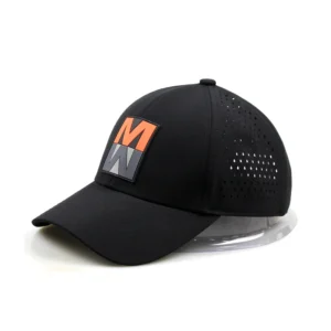 Nylon Whole Sale Custom Men 6 Panel Laser Cut Baseball Cap