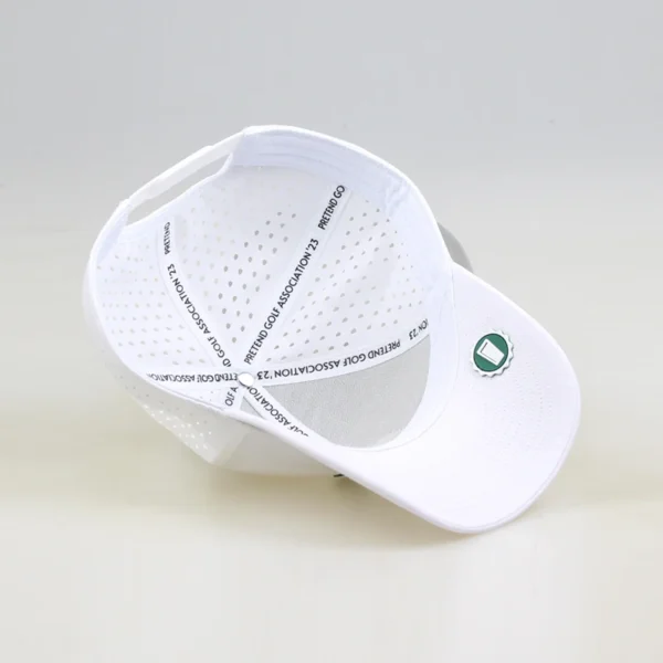 Waterproof Sports Golf Cap 3d Embroidery Logo  Hole Drilled Baseball Hat Waterproof Sport Cap Perforated Baseball Cap - Image 3