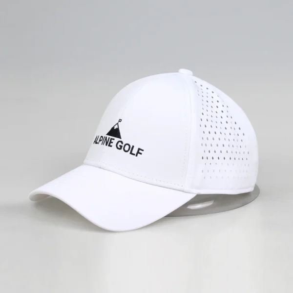 Waterproof Sports Golf Cap 3d Embroidery Logo  Hole Drilled Baseball Hat Waterproof Sport Cap Perforated Baseball Cap