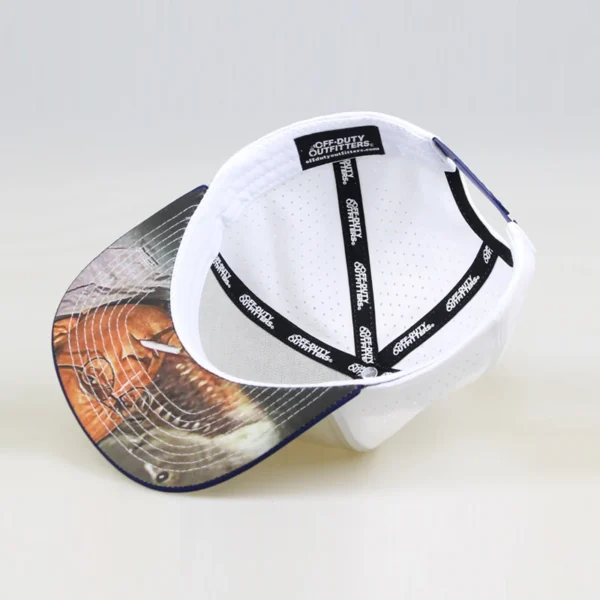 Flat Brim 2 Tone Two Tone Snapback 5 Panel Baseball Hat Cap - Image 2